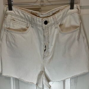 Pilcro Off-White Jean Shorts
